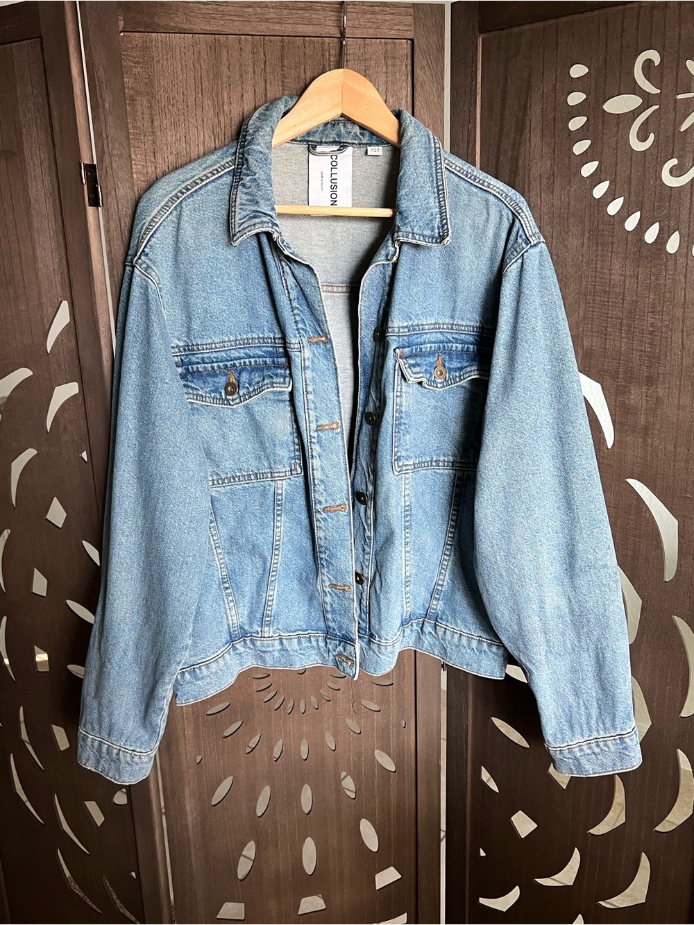 Light Wash Oversized Denim Jacket - Casual Jean Coat